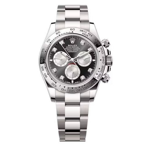 Rolex Cosmograph Daytona White Gold Black - Steel - Diamond Oyster