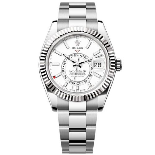 Rolex Sky-Dweller Stainless Steel - White Gold White Oyster