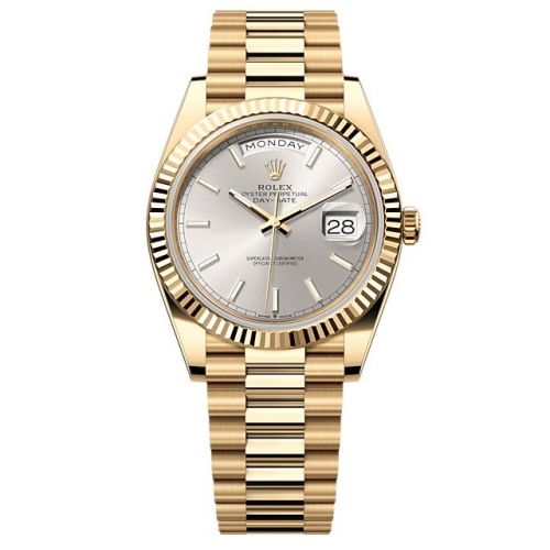 Rolex Day-Date 40 Yellow Gold - Fluted Silver