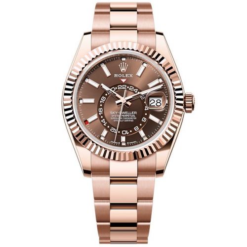 Rolex Sky-Dweller Everose Chocolate Oyster