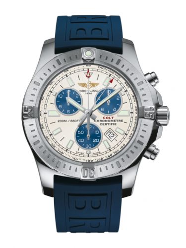 Breitling Colt Chronograph Stratus Silver Rubber Pin