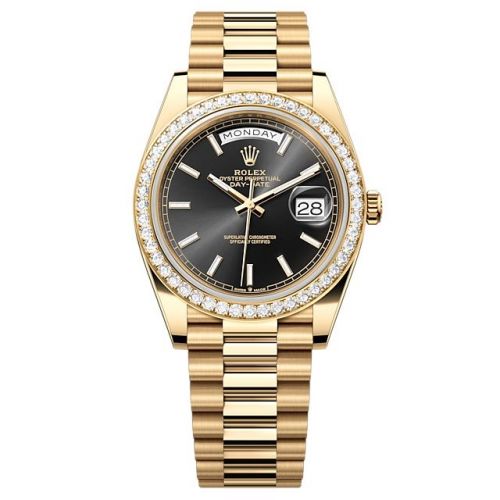 Rolex Day-Date 40 Yellow Gold - Diamond Black