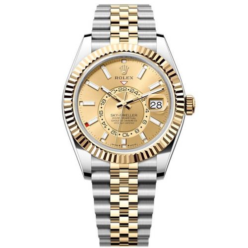 Rolex Sky-Dweller Stainless Steel - Yellow Gold Champagne Jubilee