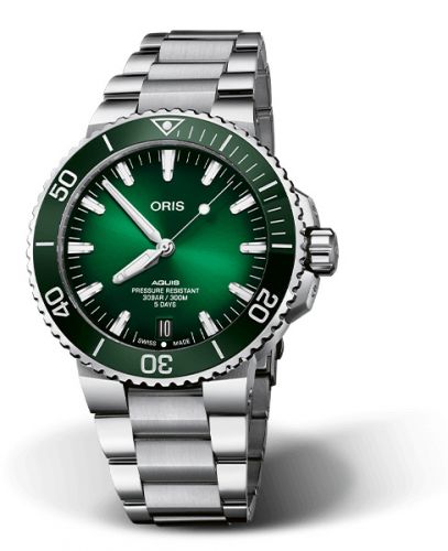 Oris Aquis Date Calibre 400 43.5 Stainless Steel Green Bracelet