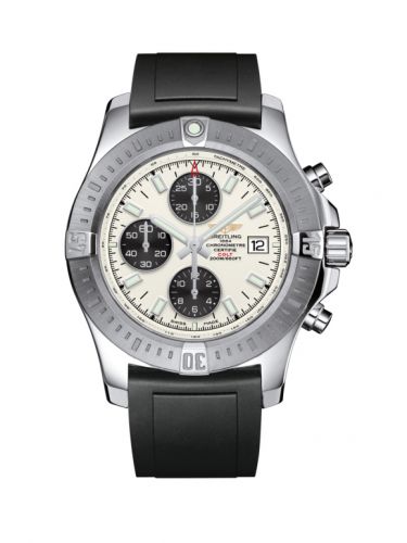 Breitling Colt Chronograph Automatic Stainless Steel Stratus Silver Rubber Pin