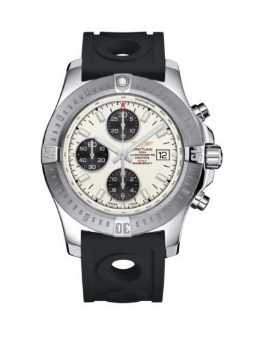 Breitling Colt Chronograph Automatic Stainless Steel Stratus Silver Rubber Pin