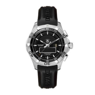 TAG Heuer Aquaracer 300M Chronotimer 43 Stainless Steel Black Rubber