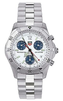TAG Heuer 2000 Chronograph Stainless Steel Silver Bracelet