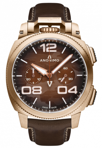 Anonimo Militare Automatic Bronze Brown Camouflage Leather