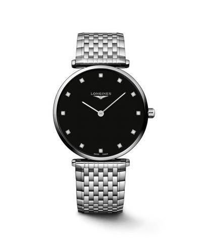 Longines La Grande Classique 38 Stainless Steel Black - Diamond Bracelet