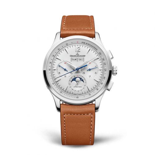 Jaeger-LeCoultre Master Control Chronograph Calendar Stainless Steel Silver Strap + Bracelet