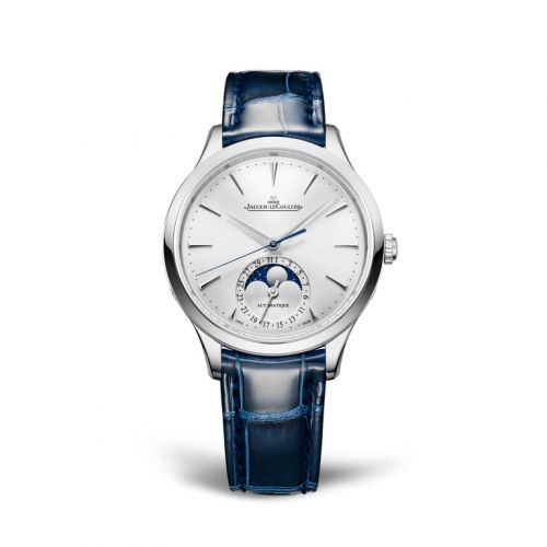 Jaeger-LeCoultre Master Ultra Thin Moon 36 Stainless Steel Silver Alligator