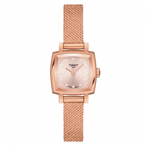 Tissot Lovely Square PVD Rose Gold Beige Bracelet
