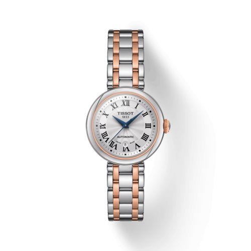 Tissot Bellissima Automatic Stainless Steel - Rose Gold Silver Bracelet