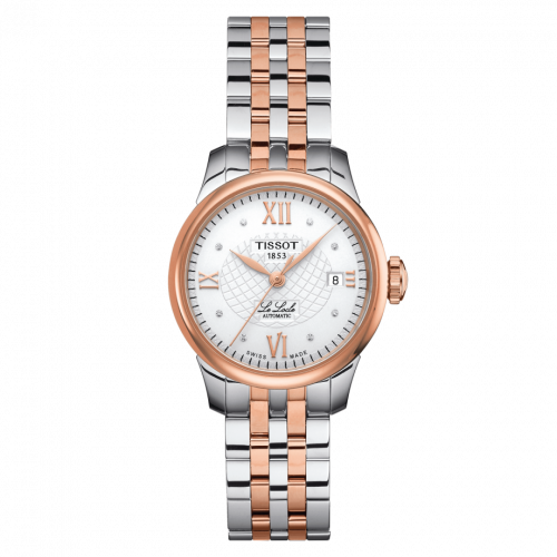 Tissot Le Locle Automatic Lady Stainless Steel - Rose Gold Silver Bracelet