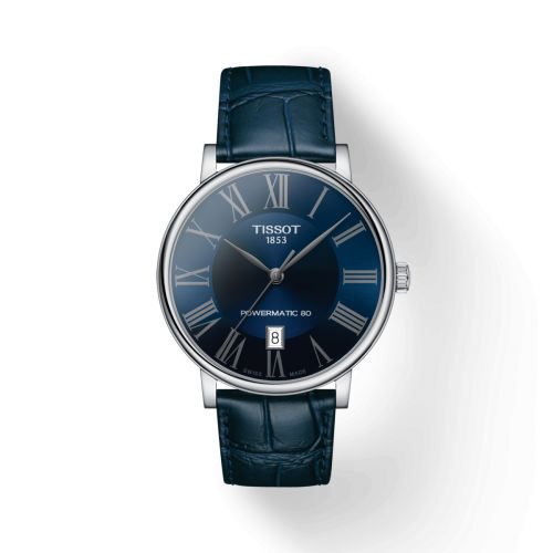 Tissot Carson Premium Powermatic 80 Stainless Steel Blue Strap