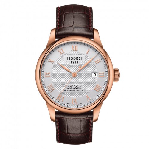 Tissot Le Locle Powermatic 80 39.3 Rose Gold Silver Strap