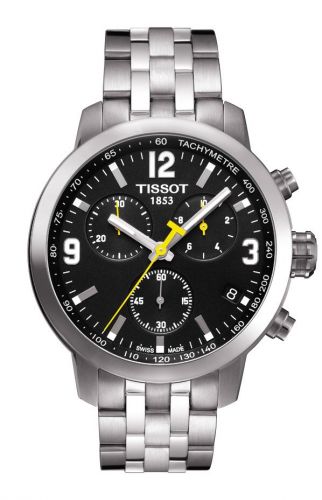 Tissot PRC 200 Quartz Chronograph Stainless Steel Black Bracelet