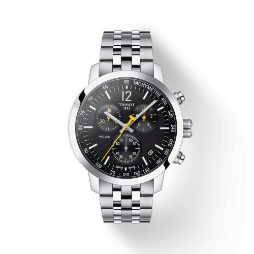 Tissot PRC 200 Quartz Chronograph Stainless Steel Black Bracelet