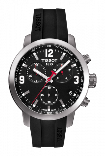 Tissot PRC 200 Quartz Chronograph Stainless Steel Black Rubber