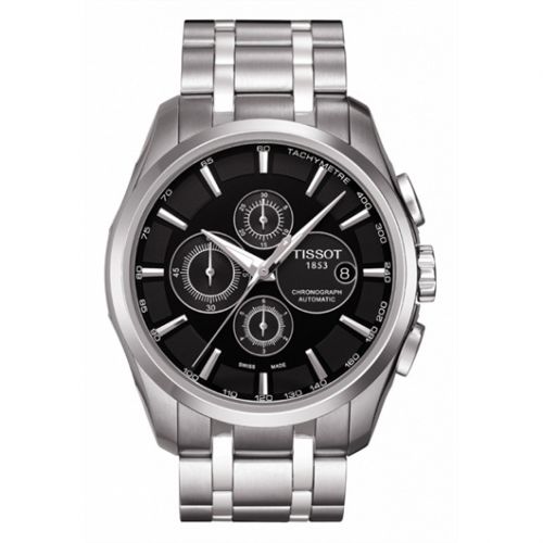 Tissot Couturier Automatic Chronograph Stainless Steel Black Bracelet