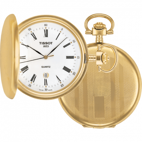 Tissot Savonnette Yellow Gold White