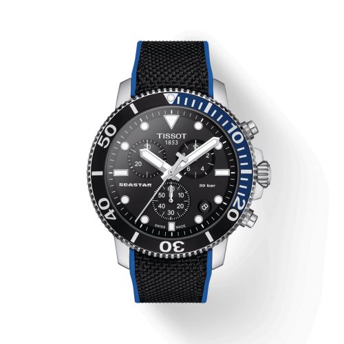 Tissot Seastar 1000 Chronograph Quartz 45.5 Stainless Steel Black Rubber