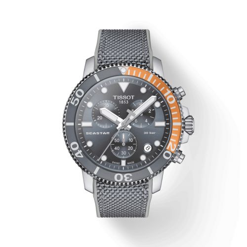 Tissot Seastar 1000 Chronograph Quartz 45.5 Stainless Steel Grey Rubber