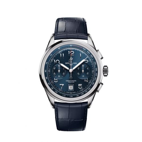 Breitling Premier B01 Chronograph 42 Stainless Steel Blue Alligator