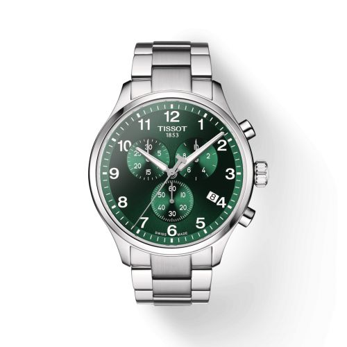 Tissot Chrono XL Classic Stainless Steel Green Bracelet