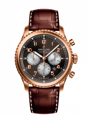 Breitling Navitimer 8 B01 Chronograph 43 Red Gold Bronze Brown Croco