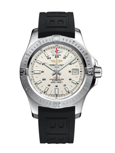 Breitling Colt 41 Automatic Stratus Silver Rubber