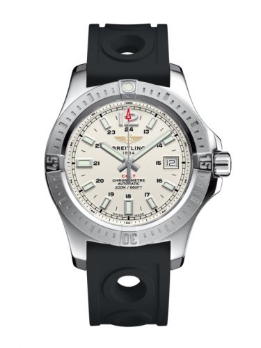 Breitling Colt 41 Automatic Stratus Silver Rubber