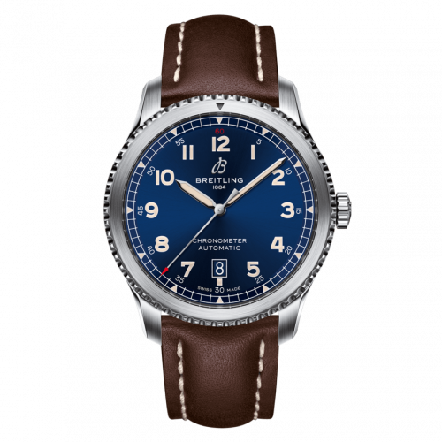 Breitling Aviator 8 Automatic 41 Stainless Steel Blue Calf Folding