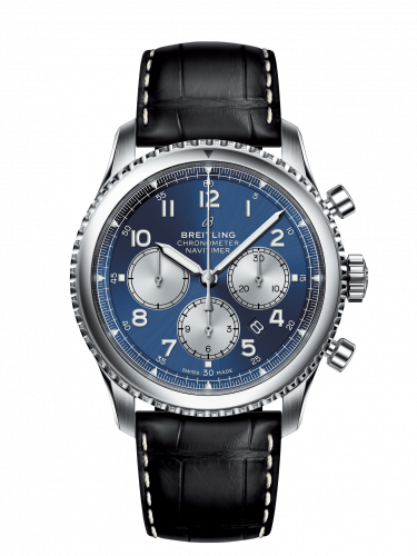 Breitling Navitimer 8 B01 Chronograph 43 Stainless Steel Blue Black Croco