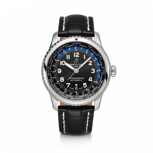Breitling Navitimer 8 B35 Automatic Unitime 43 Stainless Steel Black Black Croco Folding