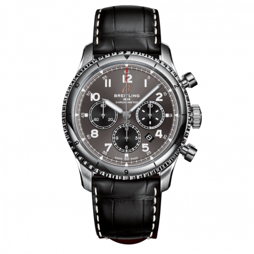 Breitling Aviator 8 B01 Chronograph 43 Stainless Steel Anthracite Croco Folding