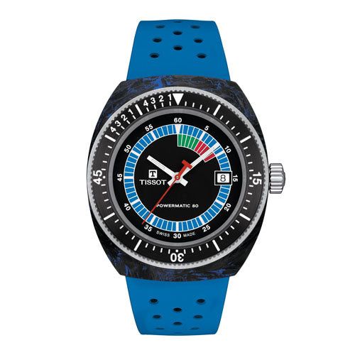 Tissot Sideral Forged Carbon Blue