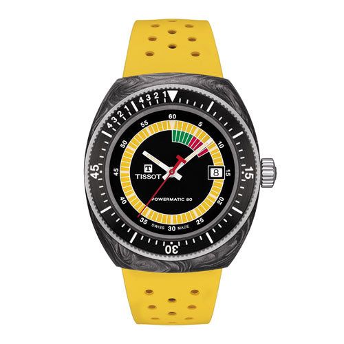 Tissot Sideral Forged Carbon Yellow