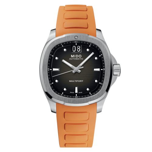 Mido Multifort TV Big Date Stainless Steel Green Rubber