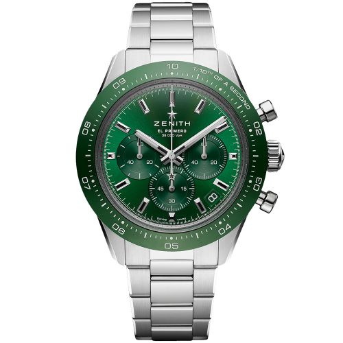 Zenith Chronomaster Sport Yoshida Stainless Steel Green Bracelet