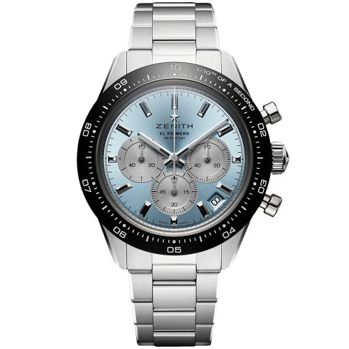 Zenith Chronomaster Sport Yoshida Stainless Steel Aqua Blue Bracelet