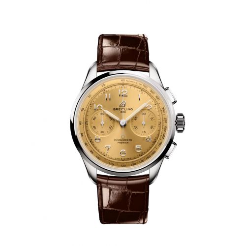 Breitling Premier Heritage B09 Chronograph 40 Stainless Steel Champagne