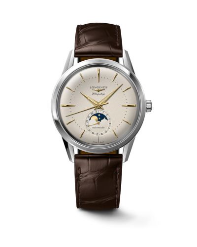 Longines Heritage Flagship Moonphase Stainless Steel Silver