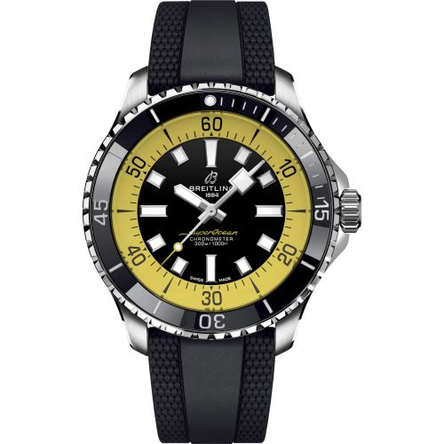 Breitling SuperOcean Automatic 44 Stainless Steel Black - Yellow Rüschenbeck Edition