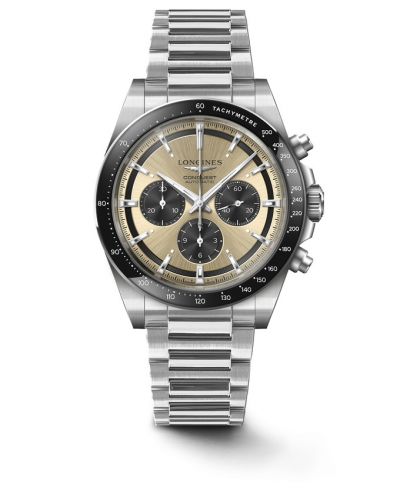 Longines Conquest Chronograph 42 Stainless Steel Brown Bracelet