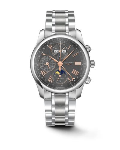 Longines Master Collection 40 Chronograph Calendar Stainless Steel Anthracite Bracelet