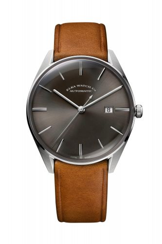 Elka Watch Co. D-Series Stainless Steel Grey Leather