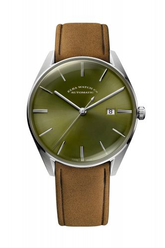 Elka Watch Co. D-Series Stainless Steel Green Leather