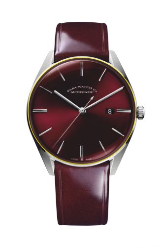 Elka Watch Co. D-Series Stainless Steel Black Leather
